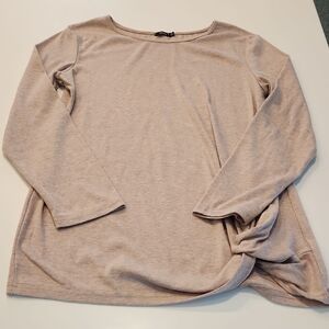Chic Beige Long Sleeve Women's Top